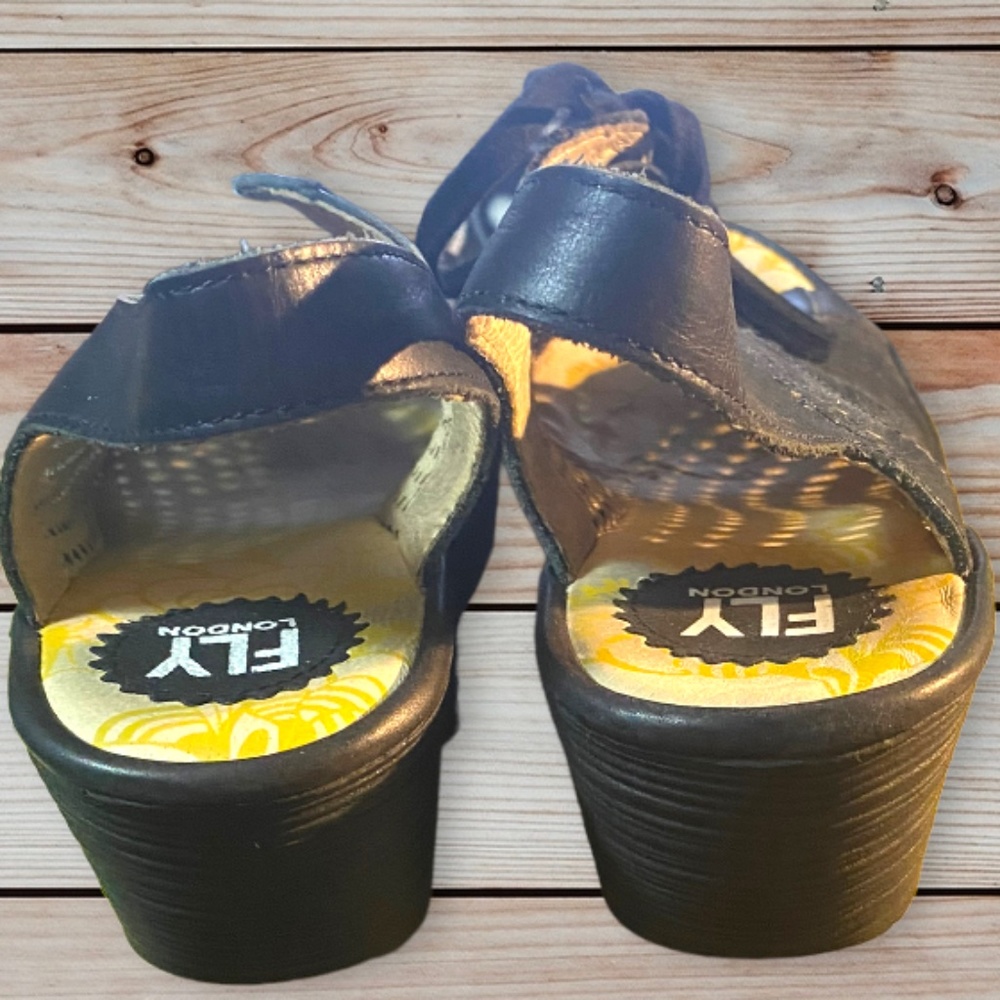 Fly London Black Wedges - Picture 14 of 14